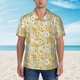thumbnail image 2 of Fotbe Cute Sunflower Camisa Hawaiana para Hombre Unisex – Camisa Casual de Verano con Botones de Manga Corta de Algodón y Lino,Small, 2 of 7
