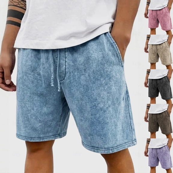 JoveMarine Men's Casual Summer Shorts, Versatile Solid Color Shorts for Daily Work and Beach, Lightweight Breathable Elastic Waist Shorts Black L