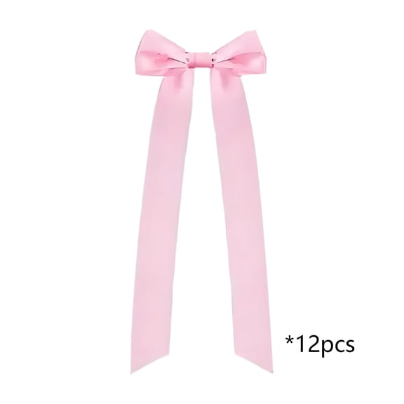 Cinvoph Valentine's Day Exquisite Hanging Bow Decorations 12pcs Romantic Candlestick Gift Boxs Bow Decor for Indoor Outdoor Home Wedding Party Gifts, Pink