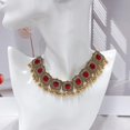 thumbnail image 6 of Vintage Ethnic Jewellery Set for Women Boho Cubic Zirconia Beads Dangle Earring Tassels Choker Necklace Crystal Wedding Party Oxidized Traditional Indian Bollywood Gift Daily Wear Birthday Bff, 6 of 6