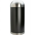 thumbnail image 6 of Genuine Joe 15 Gallon Dome Top Trash Receptacle - 15 Gal Capacity - Durable, Powder Coated, Easy To Clean - 40" Height X 16.5" Diameter - Stainless Steel - Black, Silver - 1 Each, 6 of 7