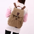 thumbnail image 4 of 100Fens Vintage Canvas Backpack Outdoor Travel Hiking Rucksack School Bookbags, 4 of 6