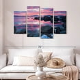 thumbnail image 2 of Elephant Stock Lake Tahoe Nightfall Wall Art - Horizontal Multi Panel Canvas - Living Room Wall Decor - Nature Multi Panel - Pink And Gray Decor - 52" x 32", 2 of 8