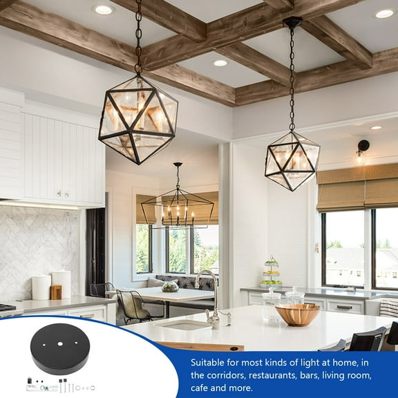 ULTNICE Metal Ceiling Cover Plate Light Fixture Cover Metal 1 Set 5.1x5.1in