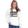thumbnail image 4 of Funny Mama Llama Mothers Day Pun Women Plus Size Crewneck Sweatshirt Brisco Brands 3X, 4 of 5