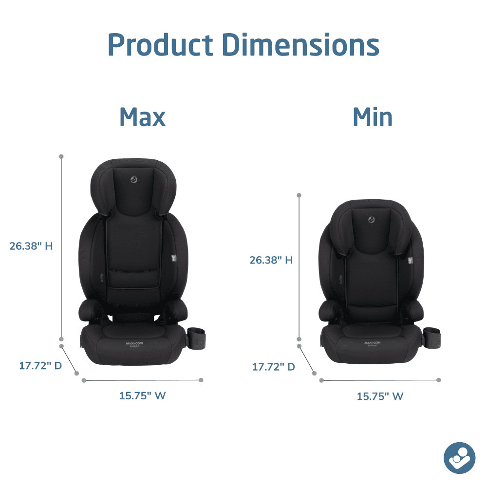 Maxi-Cosi RodiSport Booster Car Seat, Sea Shadow Black