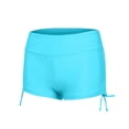 thumbnail image 5 of Women's Swim Shorts High Waist Swimsuit Bottoms Adjustable Side Tie Bathing Suit Boyshorts Bikini Board Shorts Sky Blue M, 5 of 5
