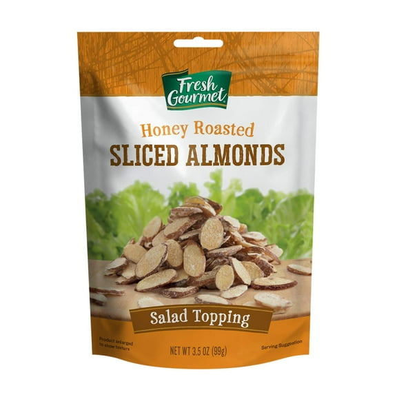 Fresh Gourmet Honey Roasted Sliced Almonds Edible Nuts 3.5 oz.