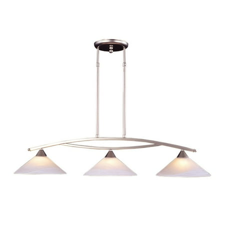 Elk Lighting Elysburg 3 Light Kitchen Island Pendant in Nickel