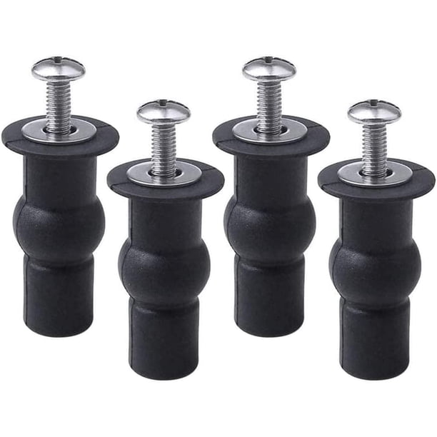 Paquete de 4 tornillos de fijación para asiento de inodoro, kit de fijación universal con tornillos de extensión de goma, tornillos de fijación para asiento de inodoro, bisagras de acero inoxidable 304 Rojo Verde