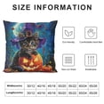 thumbnail image 5 of Orinice Cute Cat Graphic Decorative Throw Pillow Cover Short Plush Autumn Theme 1PC for Home Couch Living Room Bed Sofa Halloween 24x24in, 5 of 5