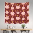 thumbnail image 2 of Sikiie Cute Pig with Coins tapestry wall hanging home decor for bedrooms, living rooms, dorms 60x51in, 2 of 6