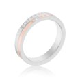 thumbnail image 1 of Womens Two Tone Inspiration Band Ring with Cubic Zirconia - Size 8, 1 of 1
