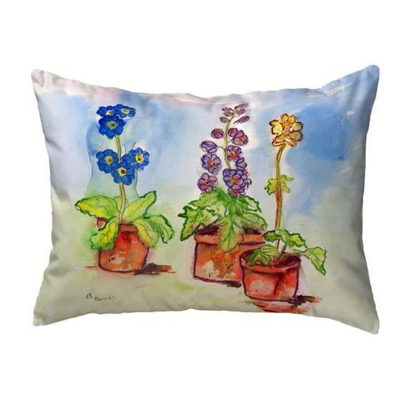 Betsy Drake KS426 11 x 14 in. Potted Flowers Small No-Cord Pillow