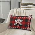 thumbnail image 2 of Christmas Pillow Covers 12x20 Inch 2 Pcs Vintage Buffalo Plaid Checked Snowflake Decor Throw Pillows Winter Xmas Holiday Farmhouse Decoration Pillowcase Linen Cushion Cover for Couch Sofa Bed, 2 of 5