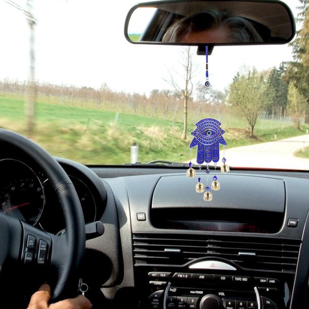 YSNOOWE Colgante Para Con De Mano Y Azul Decorativo Para Interior De Automóvil