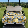 thumbnail image 2 of Whosucclay Golf Cart Seat Covers for Club Car Yamaha, Golf Cart Seat Covers 4 Front Pocket Golf Cart Seat Blanket, Lemon Floral Print, 2 of 9
