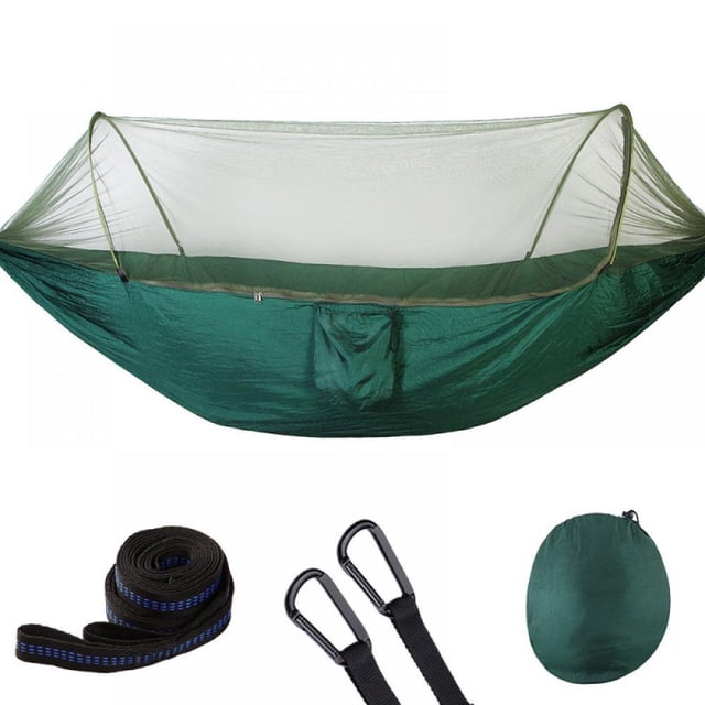Automatic Hammock with Detacheable Mosquito Net for Outdoor Camping Anti-Mosquito Tree-Shaped Swing Hammock Practical and Durable Leisure Mesh Hammock Easy to Store
