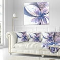 thumbnail image 2 of Designart Light Blue Fractal Flower Design - Floral Throw Pillow - 16x16, 2 of 4