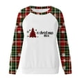 thumbnail image 4 of Makaor Pullover Sweatshirts for Women Christmas Crew Neck Tops Color Block Long Sleeve Tees Cute Vacation Clothes, 4 of 4