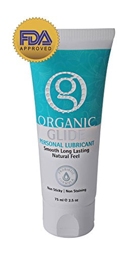 Organic Glide Probiotic All Natural Personal Lubricant 2.5oz Tube, 100% Edible