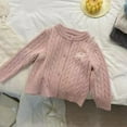thumbnail image 2 of Huowey Girls Autumn Clothes Mori Knit Cardigan Children Fashion Girl Baby Sweater Coat Classic Dailywear, 4-5 Years, 2 of 4