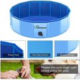 thumbnail image 2 of IGUOHAO Foldable Dog Pool, 39.5"x 12" Dog Pools for Large Dogs Portable PVC Pet Swimming Pool, Slip-Resistant Material Kiddie Pool for Dogs Cats and Kids, Collapsible Pet Bathing Tub, 2 of 7