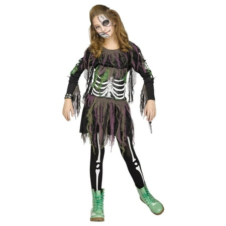 Zombie Skeleton 3d Girls Costume (Best Zombie Costume Ideas)