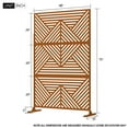 thumbnail image 5 of Lirago Zodiac Decorative Screen Brown 76"H x 47.2"L x 15.10"W, 5 of 6