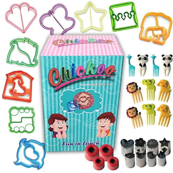 Sandwich Cutters Set for Kids 31 Pcs -Includes Cookie - Vegetable - Fruit Cutter and Food Picks for Kids.