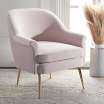 SAFAVIEH Rodrik Modern Style Upholstered Accent Chair, Light Pink