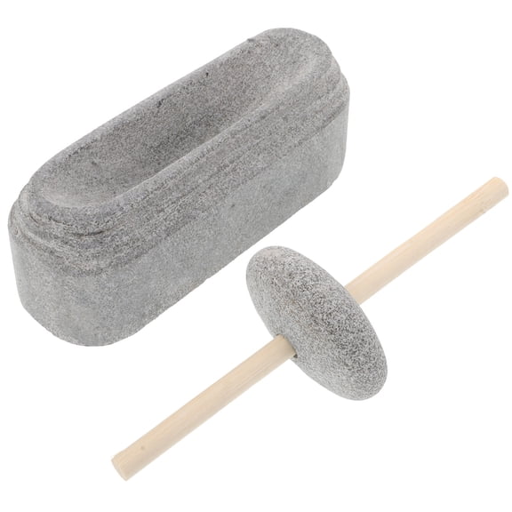 FOMIYES Handmade Grey Stone Mortar and Pestle Set for Kitchen Spices, and Crushing Tool