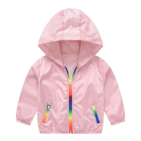 MuZeFu Little Girls Clothes Size 2-7 Clearance Toddler Kids Summer Sunscreen Jackets Hooded Outerwear Zipper