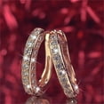 thumbnail image 5 of Chmadoxn 925 Hoop Earrings for Women Silver Women Hoop Earrings Set with GH Created Moissanite, 5 of 5
