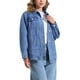 thumbnail image 4 of Chaqueta de mezclilla larga INSPIRE CHIC para mujer, de manga larga y oversize, con bolsillos, color azul claro M, 4 of 5
