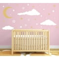 thumbnail image 4 of Vinilo decorativo luna nube estrellas Ormromra WMPH-775 blanco dorado, 4 of 6
