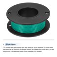 thumbnail image 3 of Uxcell 28AWG Stranded Wire Hookup 10M/33ft Green Electrical Wire UL1007 Spool, 3 of 6