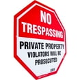 thumbnail image 5 of HY-KO 12"X12" Octagon No Trespassing Sign, 5 of 7