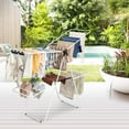 thumbnail image 4 of Topbuy Folding Clothes Drying Rack 2-Layer Portable Dryer with Height Adjustable Wings for Outdoor Indoor Use, 4 of 7