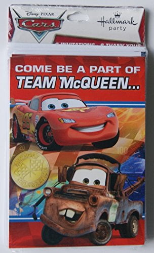 Cars Dream Party Disney Pixar Movie Kids Birthday Party Invitations & Thank Yous