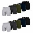 thumbnail image 3 of Boxer Deportivo Wilson para Hombre Rib Multicolor, 12 Piezas, Talla CH, 3 of 4