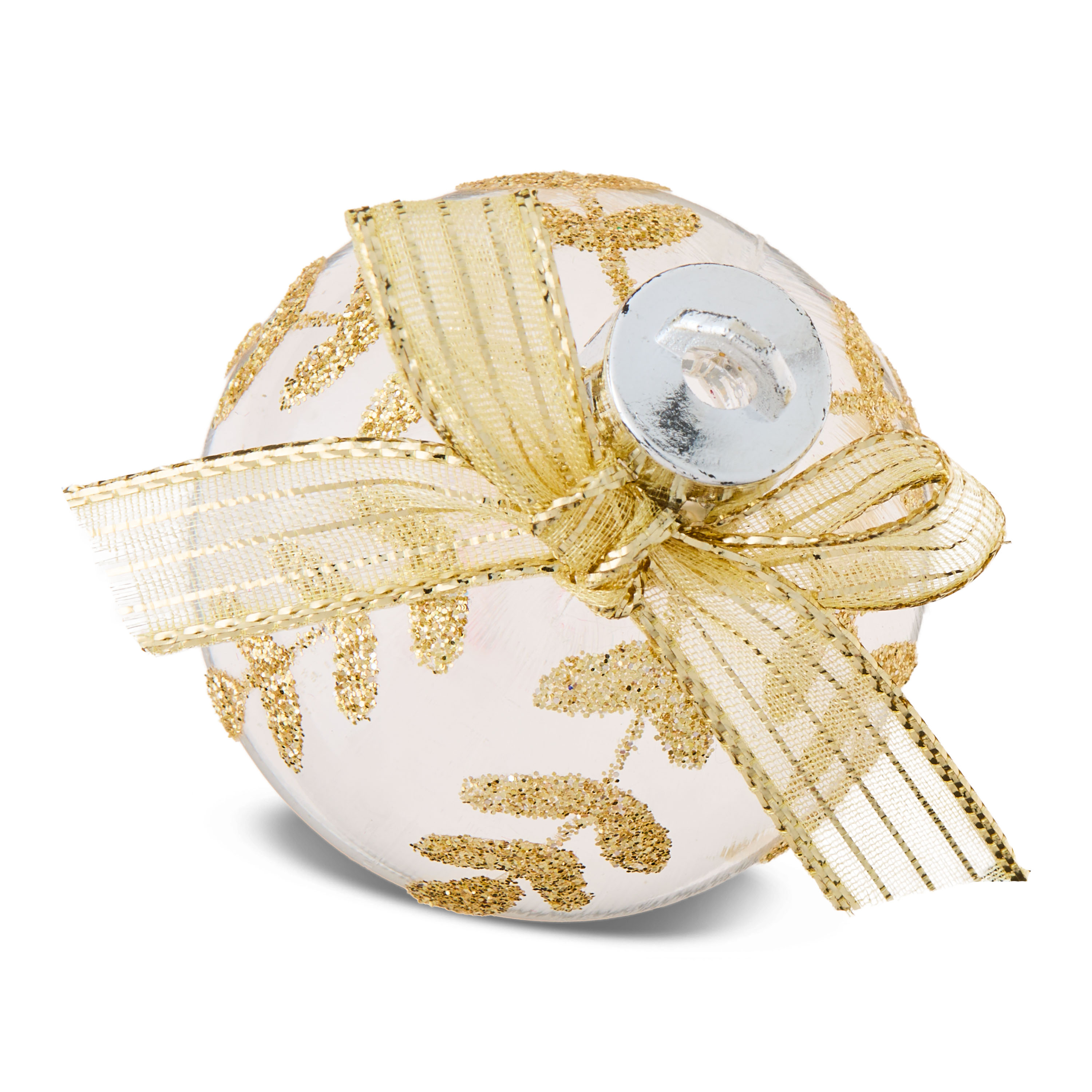 Gold and White Mini Ball Christmas Ornaments, 12 Count, by Holiday Time