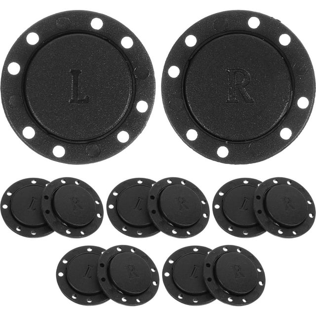 6 pares de botones magnéticos para abrigos, broches invisibles, cierres de presión, accesorios de costura DIY (negro, diámetro 2,2 cm)