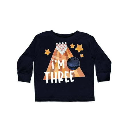

Inktastic I m 3 Bowling Ball and Pins 3rd Birthday Gift Toddler Boy or Toddler Girl Long Sleeve T-Shirt