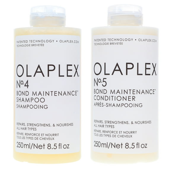 Olaplex No.4 Shampooing d'Entretien de Liaison 8.5 oz et Revitalisant No.5 Pack de Combo de 8.5 oz