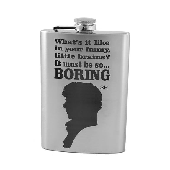 8oz Your Funny Little Brain Flask Laser Engraved