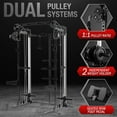 thumbnail image 2 of Mikolo Power Cage, Squat Rack W/ Dual Pulley Cable Crossover System, Multifunction Weight Home Gym with Weight Bench and Barbell and 370LB Weight Plates, 2 of 13