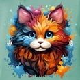 thumbnail image 3 of CafePress - Cute Cat Watercolor T Shirt - Womens Comfort Colors® Shirt, 3 of 4