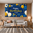 thumbnail image 4 of Blue Yellow Happy Birthday Banner with Balloons Gifts Stars Party Decoration Backdrop for Birthday Party Photography Props Celebrations Decorations, 4 of 8