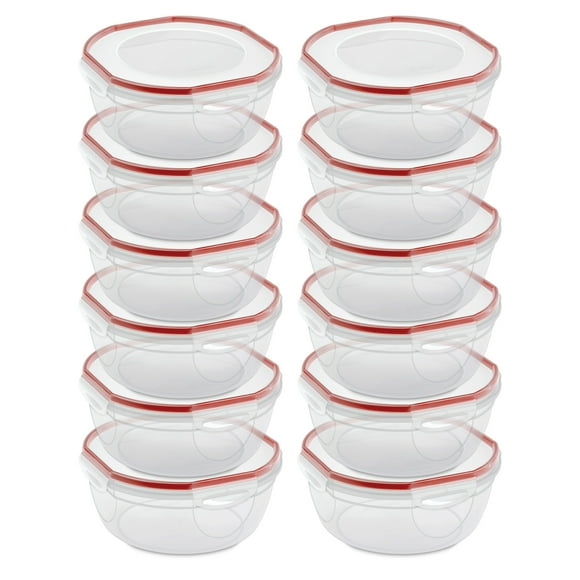 Sterilite Ultra Seal Contenant Bol de Rangement Alimentaire en Plastique de 4,7 Qt, (Lot de 12)